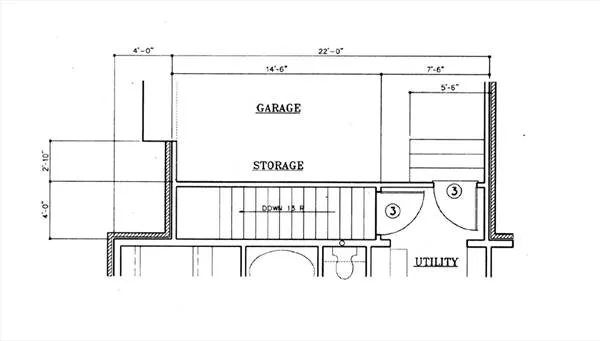 Main Level Stair Location with optional basement